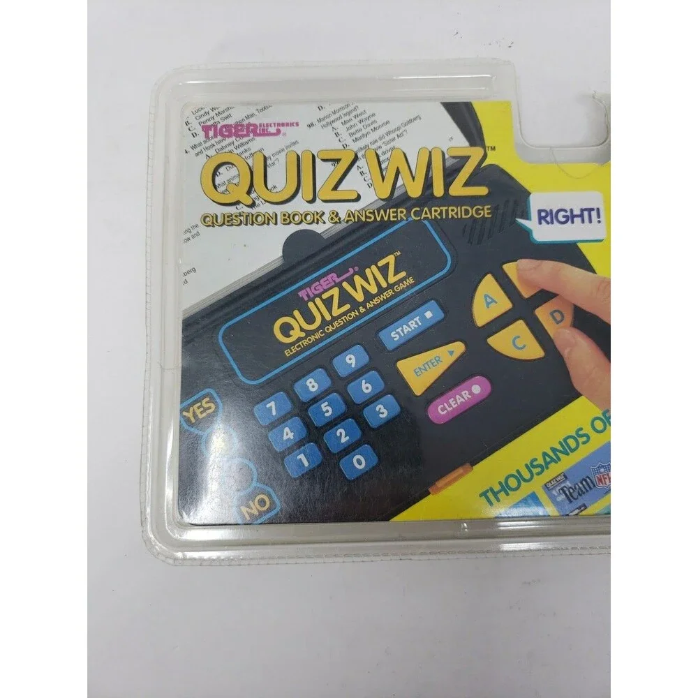 Vintage Tiger Electronics Quiz Wiz Book 1 General Knowledge Game Cartridge 1993